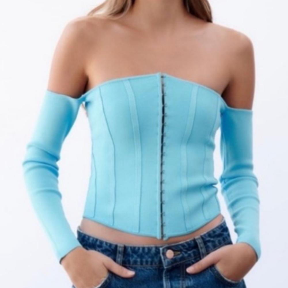 Zara knit Bustier NWT